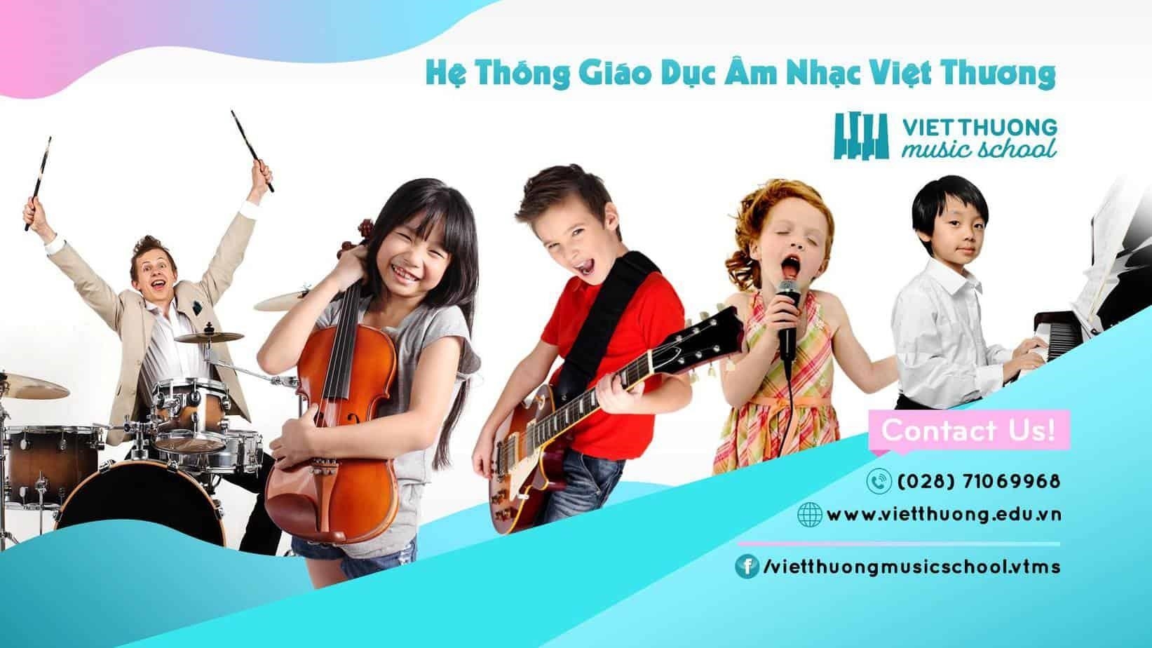 Việt Thương Music Center là một trung tâm âm nhạc nổi tiếng tại Việt Nam. Nơi đây cung cấp các khóa học âm nhạc chất lượng cao cho các học viên với đội ngũ giảng viên tâm huyết và giàu kinh nghiệm. Việt Thương Music Center có các phòng học đầy đủ trang thiết bị âm thanh và thiết bị giảng dạy hiện đại, giúp cho các học viên có môi trường học tập và rèn luyện kỹ năng âm nhạc tốt hơn. Ngoài ra, trung tâm còn tổ chức các chương trình biểu di