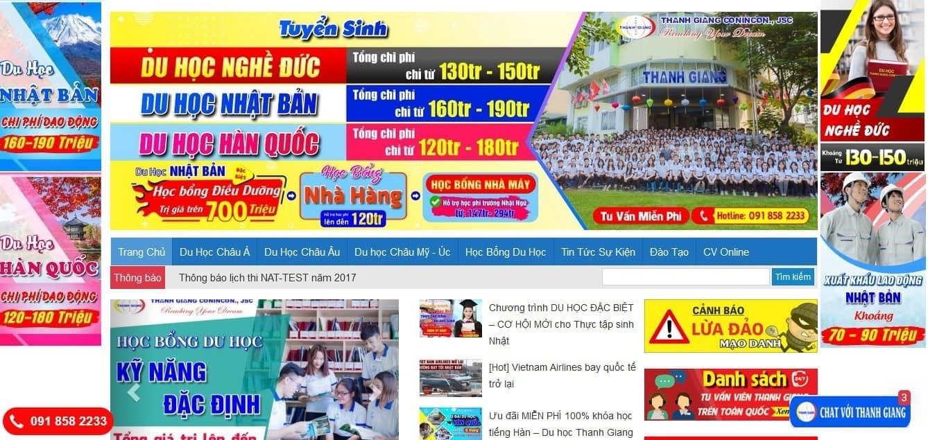 Công ty Thanh Giang chuyên tư vấn du học.