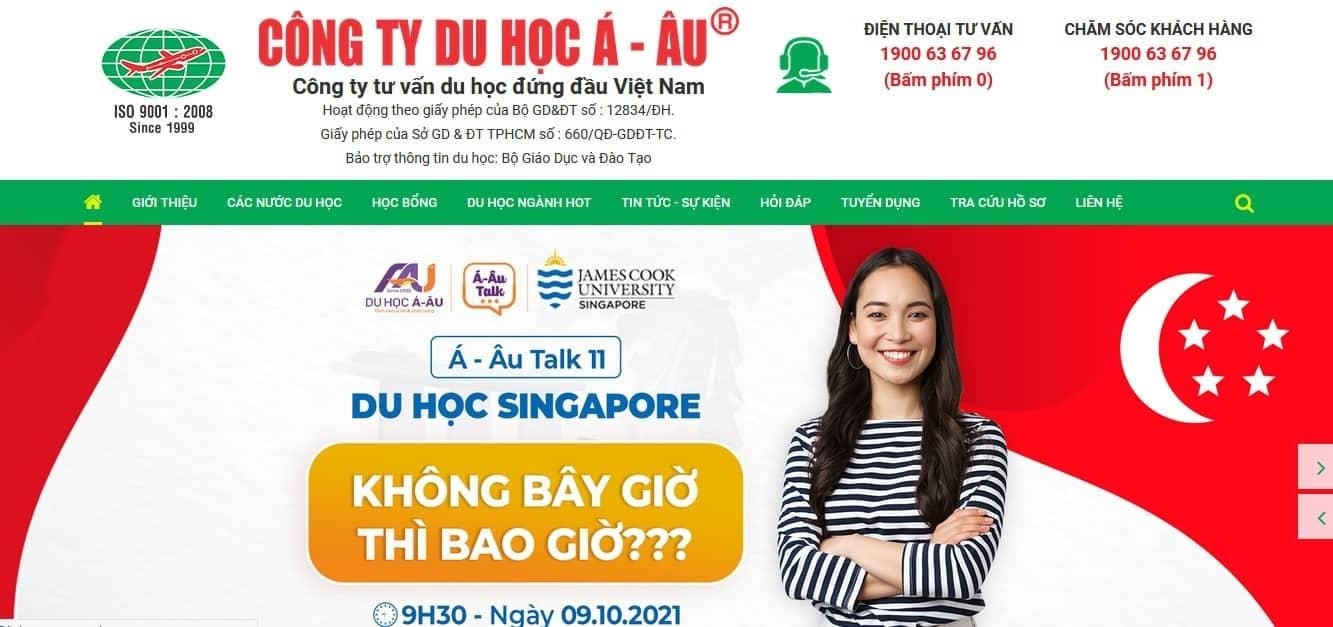 Công Ty Du Học Á Âu là một công ty chuyên cung cấp dịch vụ du học cho các bạn trẻ có mong muốn học tập tại các quốc gia châu Âu và châu Á. Chúng tôi cam kết đem đến cho khách hàng những trải nghiệm du học tốt nhất, bao gồm tư vấn chọn trường, đăng ký visa, hỗ trợ hồ sơ và giải đáp mọi thắc mắc liên quan đến quá trình du học. Với đội ngũ nhân viên giàu kinh nghiệm và chuyên môn cao, chúng tôi tự tin sẽ đem lại s
