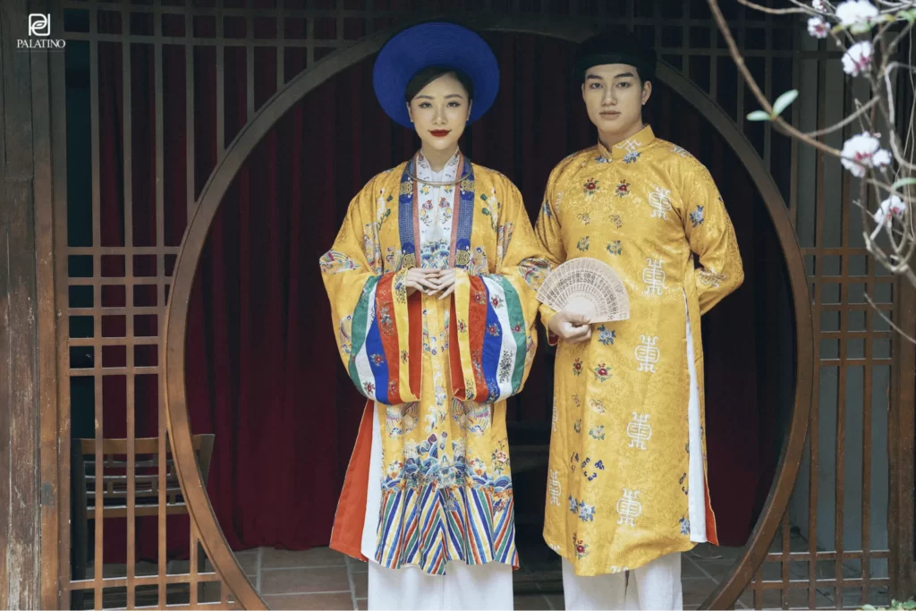 Bối cảnh chụp ảnh phù hợp với áo dài nhật bình tạo dáng cổ phục