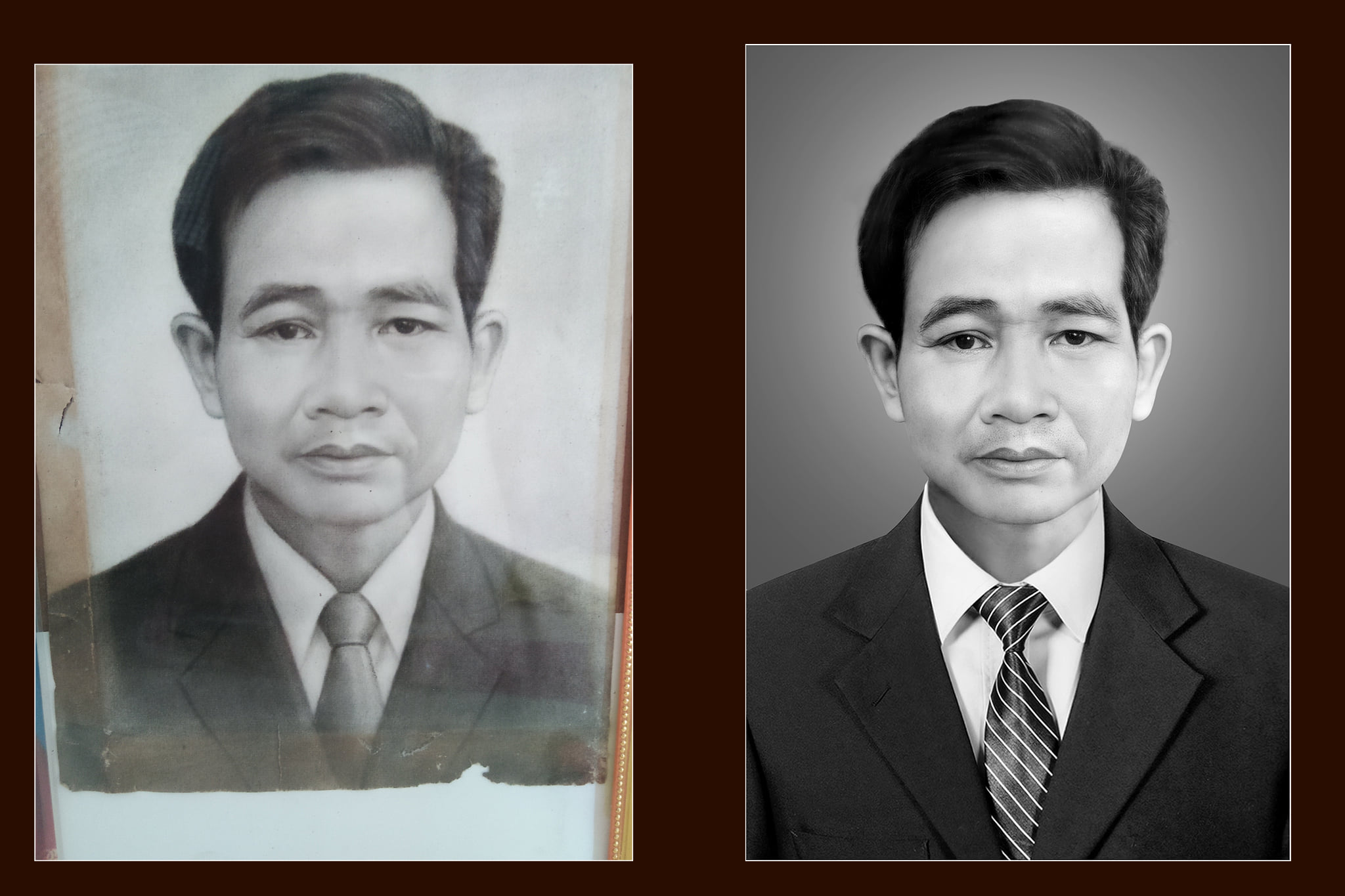 Phục chế ảnh thờ, tách ảnh và thay áo vest